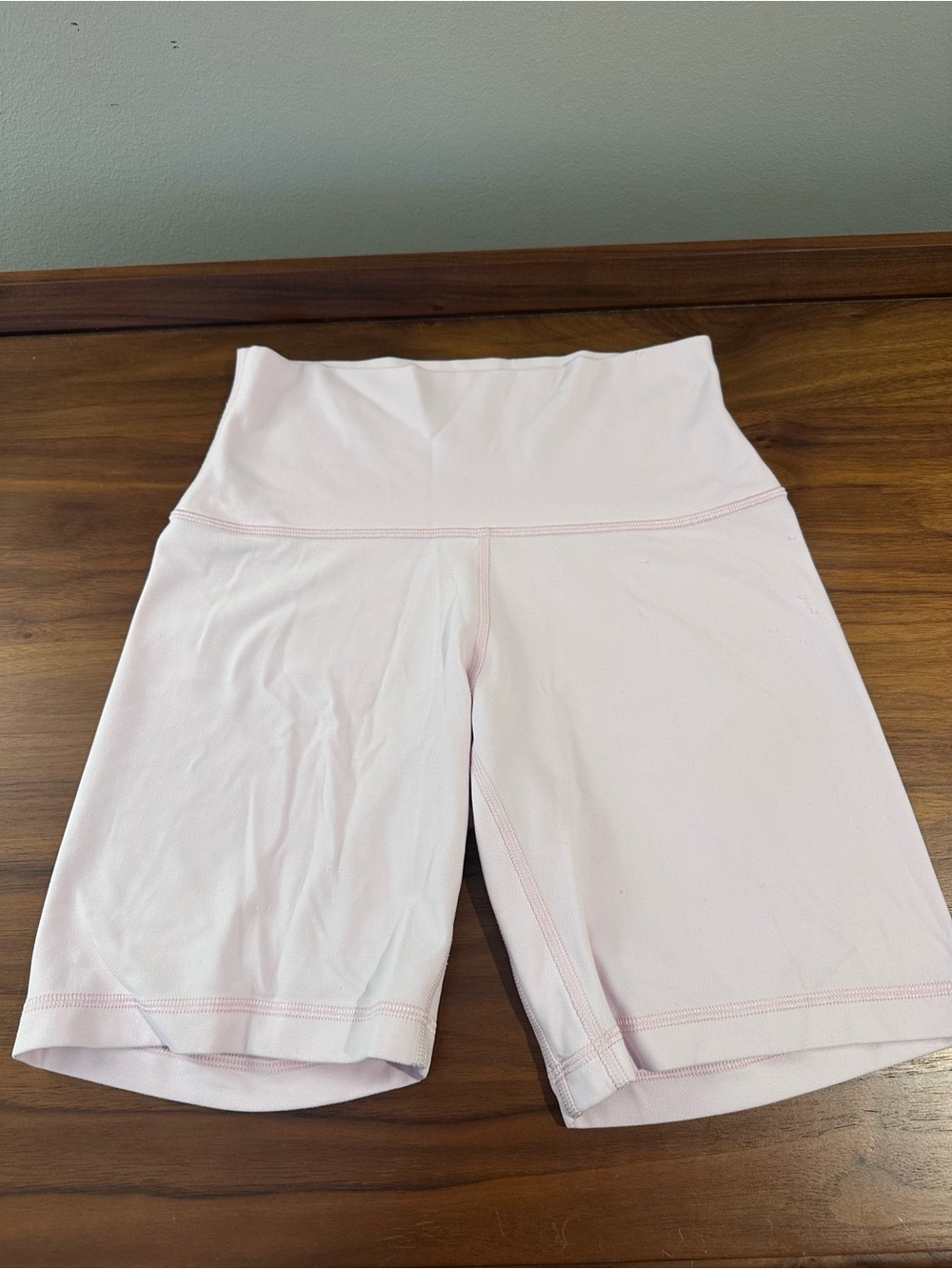 Aritzia Light Pink High-Rise Bike Shorts 5 in